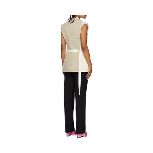 Two-Tone Sleeveless Jacket