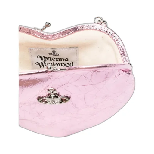 Heart-Shaped Metallic Clutch Bag