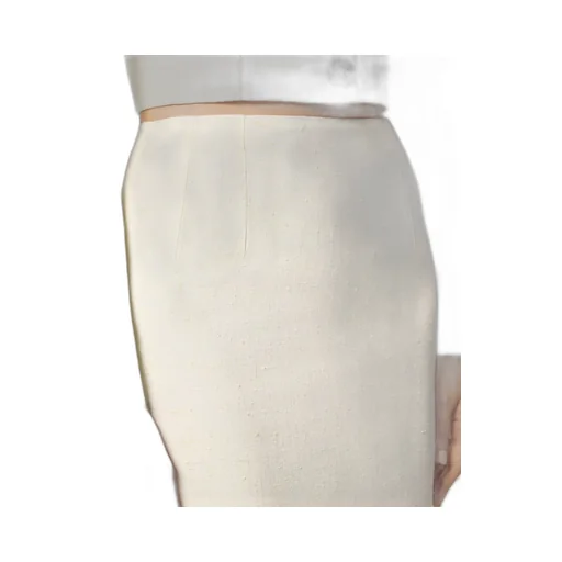 Mid Length Slim Cut Skirt