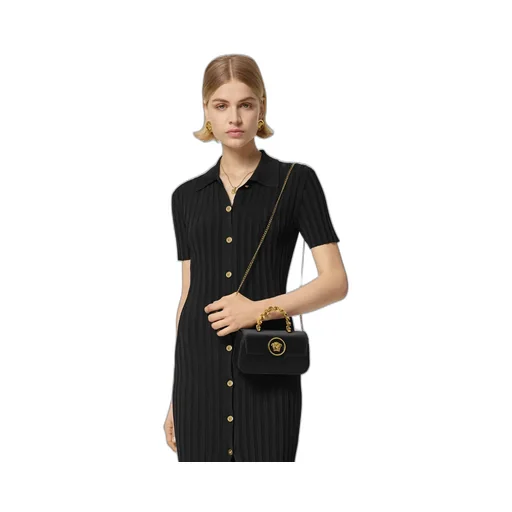 La Medusa Chain-Linked Foldover Shoulder Bag