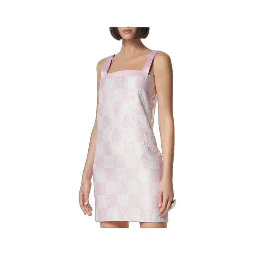 Check-Printed Sleeveless Mini Dress