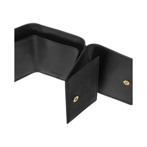 Medusa-Plaque Tri-Fold Wallet