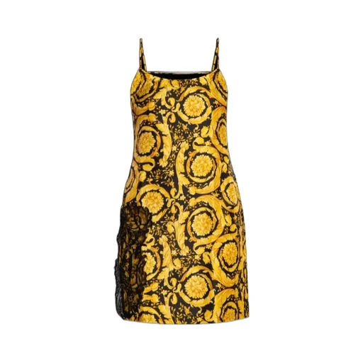 Barocco-Printed Lace-Trim Nightdress