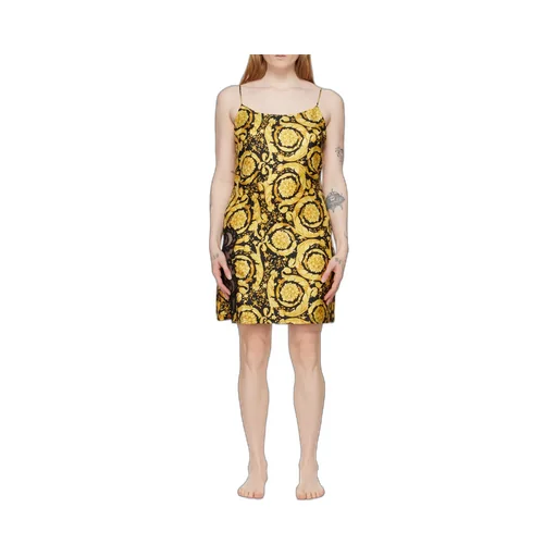 Barocco-Printed Lace-Trim Nightdress