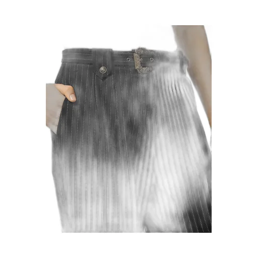 Pinstriped Logo-Engraved Straight Trousers