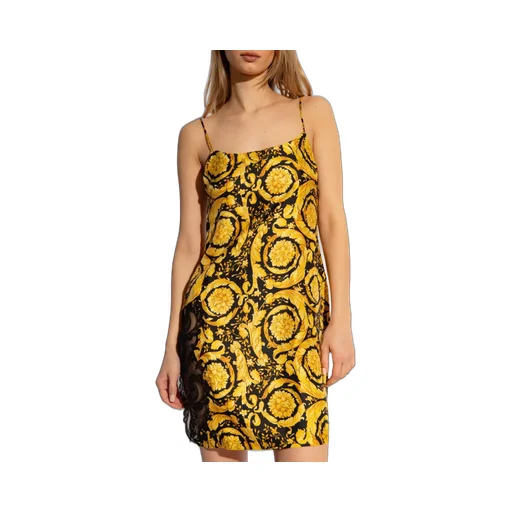 Barocco-Printed Lace-Trim Nightdress