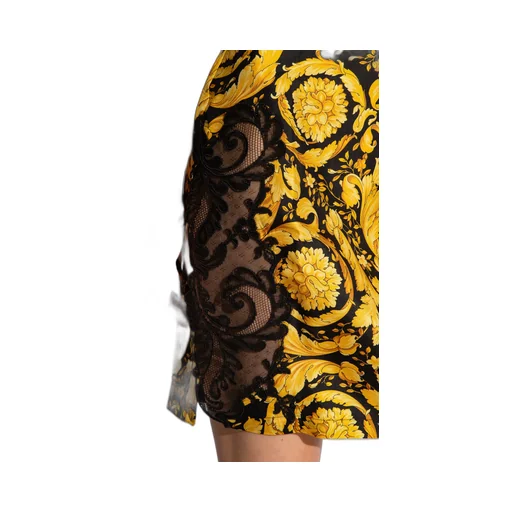 Barocco-Printed Lace-Trim Nightdress