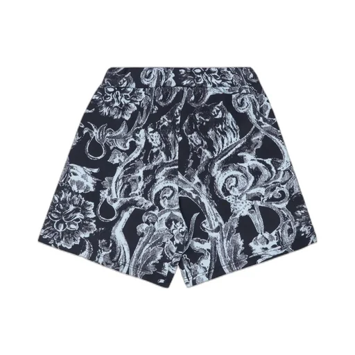 Barocco Stencil Cotton Shorts