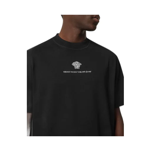 Medusa Milano Embroidered Crewneck T-Shirt