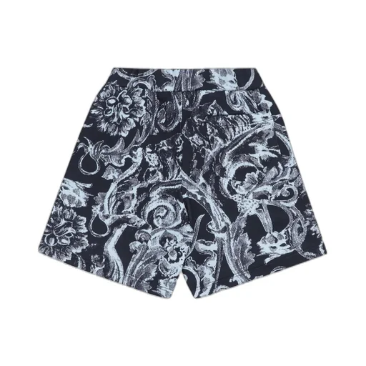 Barocco Stencil Cotton Shorts