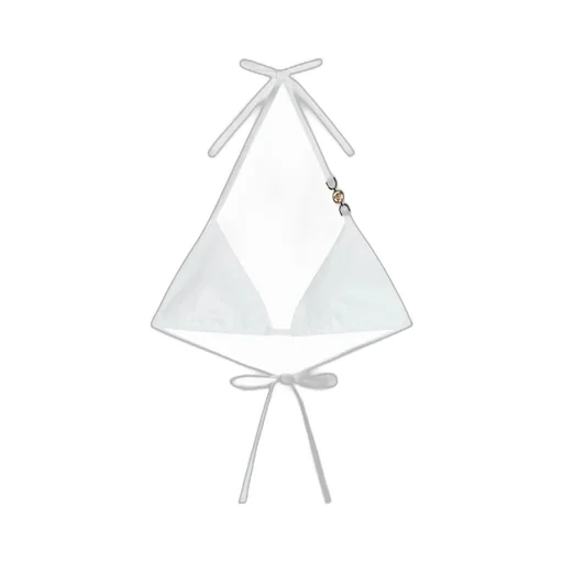 Medusa-Plaque Chain-Detail Bikini Top