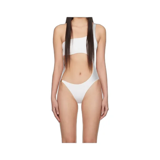 Medusa-Plaque Cut-Out Swimsuit
