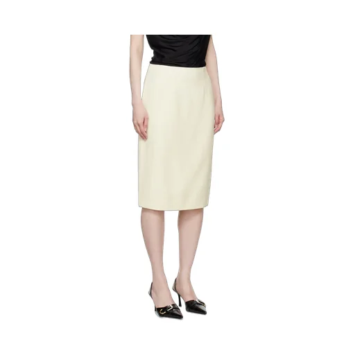 Mid Length Slim Cut Skirt