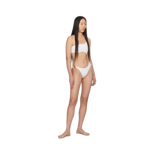 Medusa-Plaque Cut-Out Swimsuit