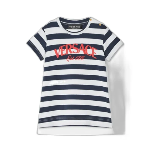 Logo Printed Striped T-Shirt Dress