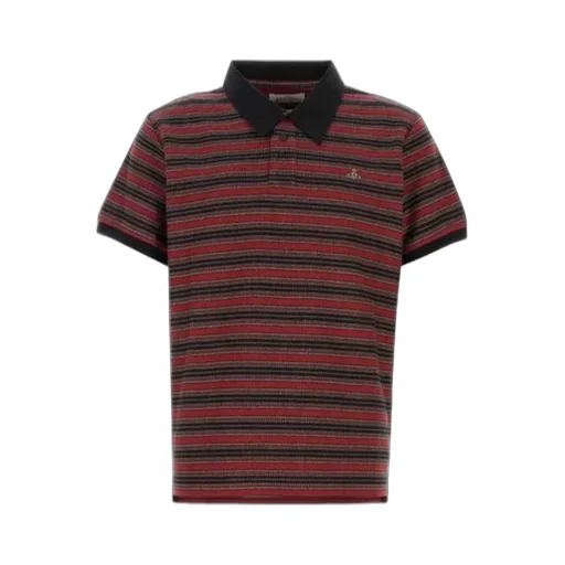 Orb Embroidered Striped Classic Polo Shirt