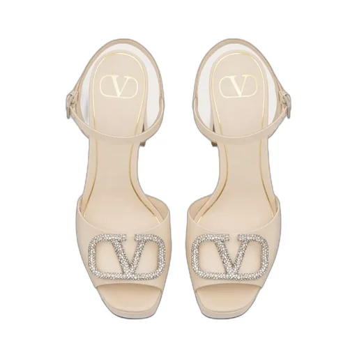 Sandals With V Logo Signature Platform 115Mm
