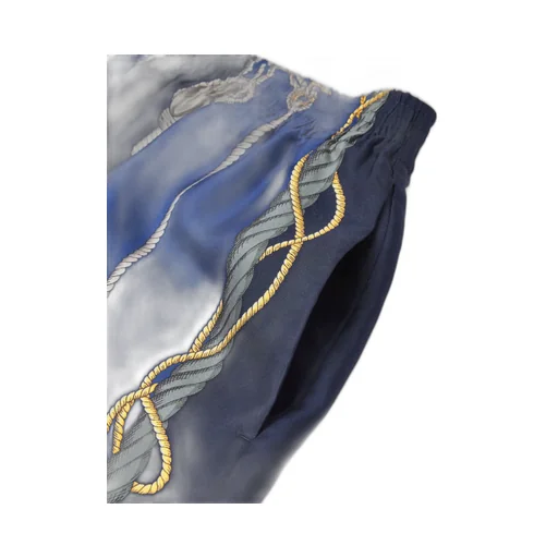Nautical Print Knee-Length Shorts