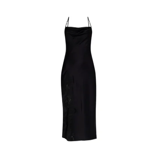 Lace-Detailed Sleeveless Dress