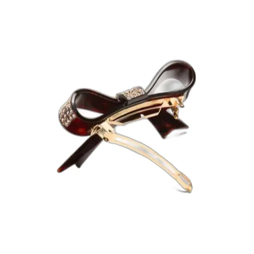 Vlogo Signature Hair Clip In Resin, Metal And Crystals