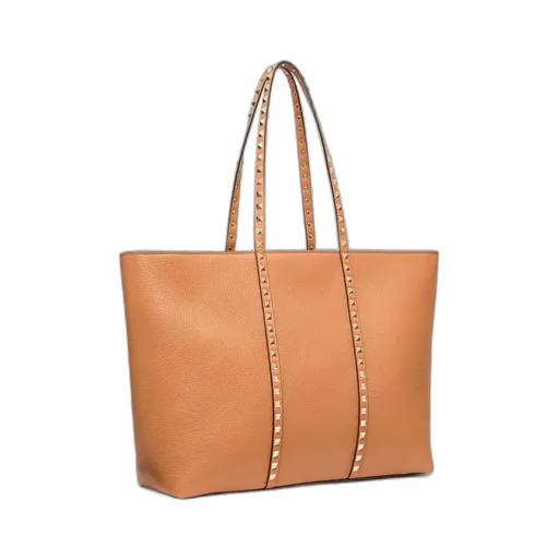 Rockstud Shopping Bag In Grainy Calfskin
