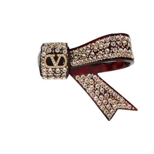 Vlogo Signature Hair Clip In Resin, Metal And Crystals