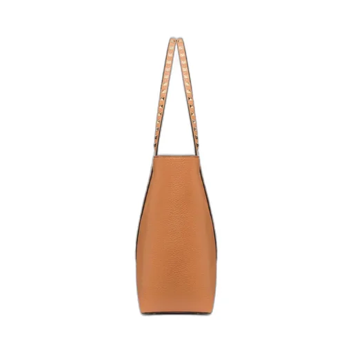 Rockstud Shopping Bag In Grainy Calfskin