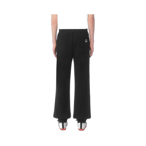 Cotton Jogging Trousers With Chez Valentino Patch