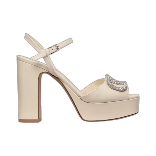 Sandals With V Logo Signature Platform 115Mm