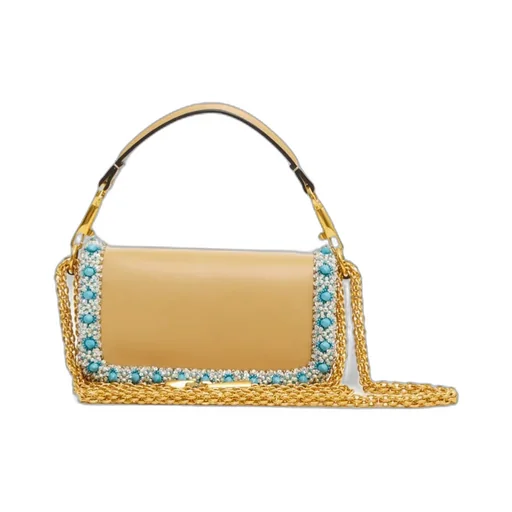 Logo Embellished Shoulder Bag