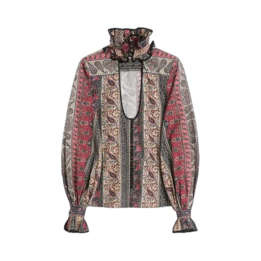 Voyage Imaginaire-Printed Ruffled Shirt