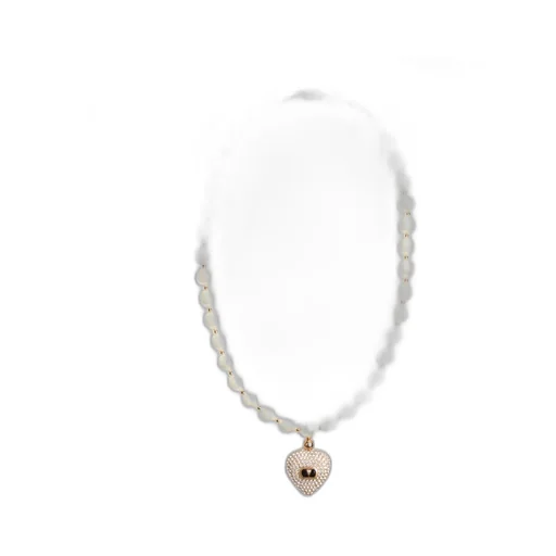 Coeur Royal Necklace In Metal, Enamel, Pearls And Swarovski® Crystals