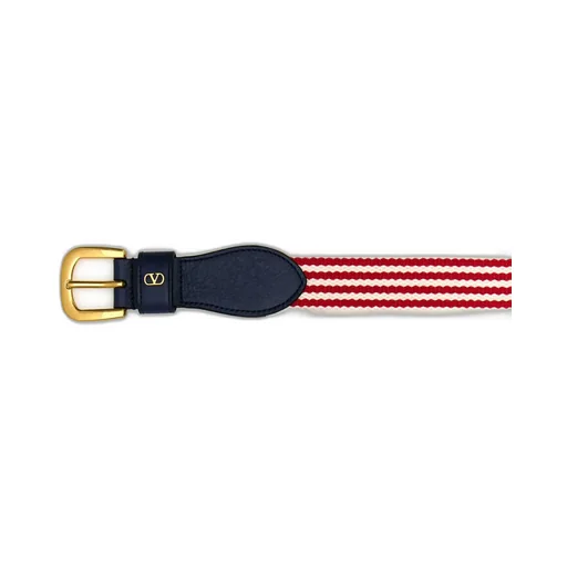 Vlogo Signature Striped Belt