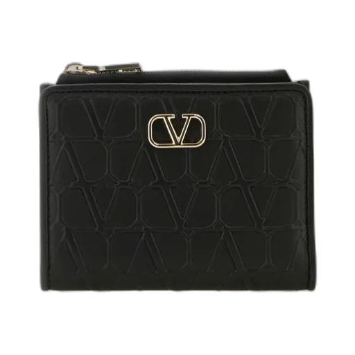 Vlogo Plaque Zip Detailed Wallet