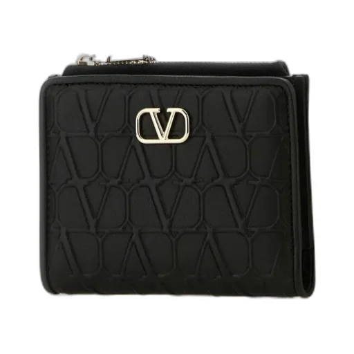 Vlogo Plaque Zip Detailed Wallet