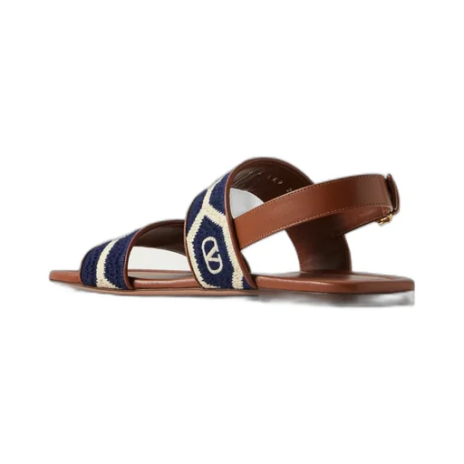 Logo Embroidered Buckled Sandals