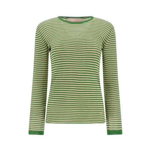 Striped Crewneck Knitted T-Shirt