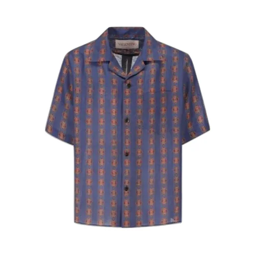 All-Over Patterned Button-Up Shirt