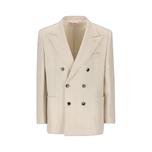 Double-Breasted Long-Sleeved Blazer