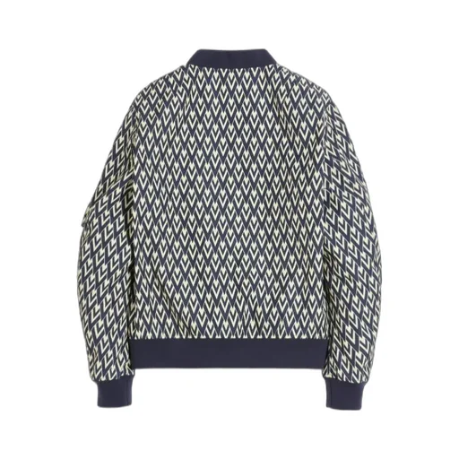 Nylon Bomber Jacket With Toute La V Print