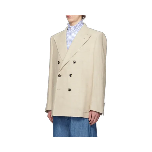 Double-Breasted Long-Sleeved Blazer