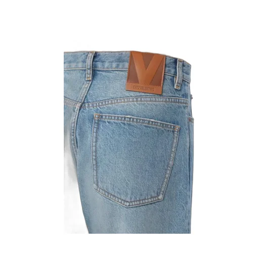 Logo Patch Wide Leg Jeans