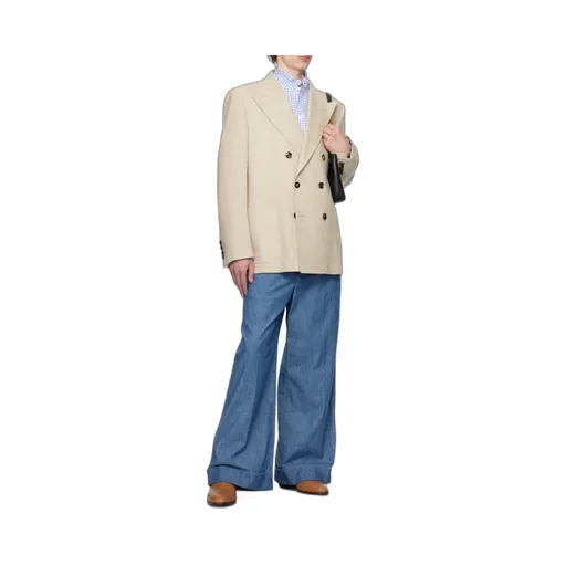 Double-Breasted Long-Sleeved Blazer