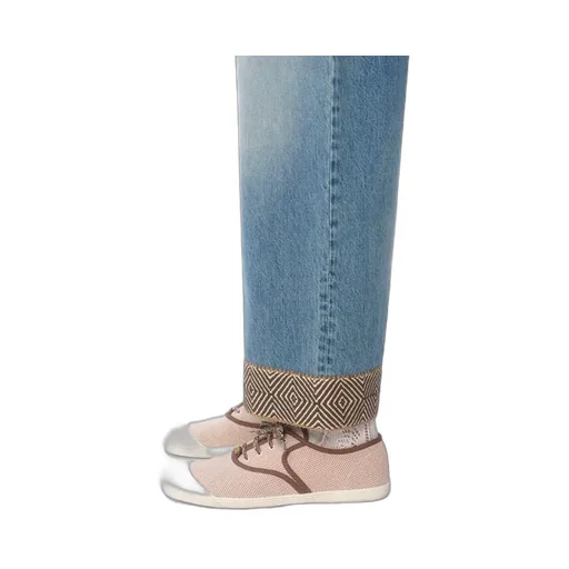 Logo Patch Wide Leg Jeans