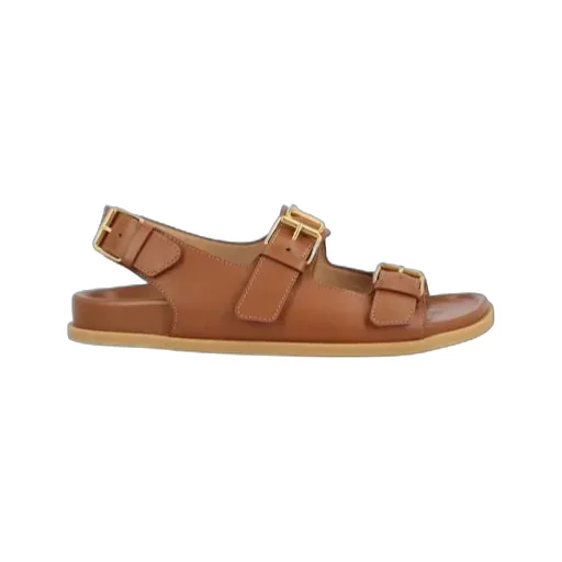 Double Buckle-Strap Open Toe Sandals