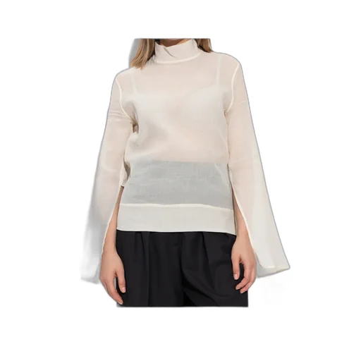 High Collar Long Sleeve Top