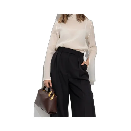 High Collar Long Sleeve Top