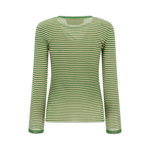 Striped Crewneck Knitted T-Shirt