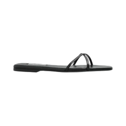 Crossover Strap Square Open Toe Sandals