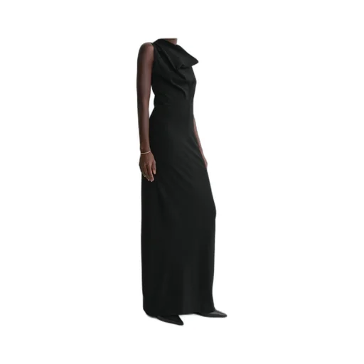 Cowl-Neck Sleeveless Maxi Dress